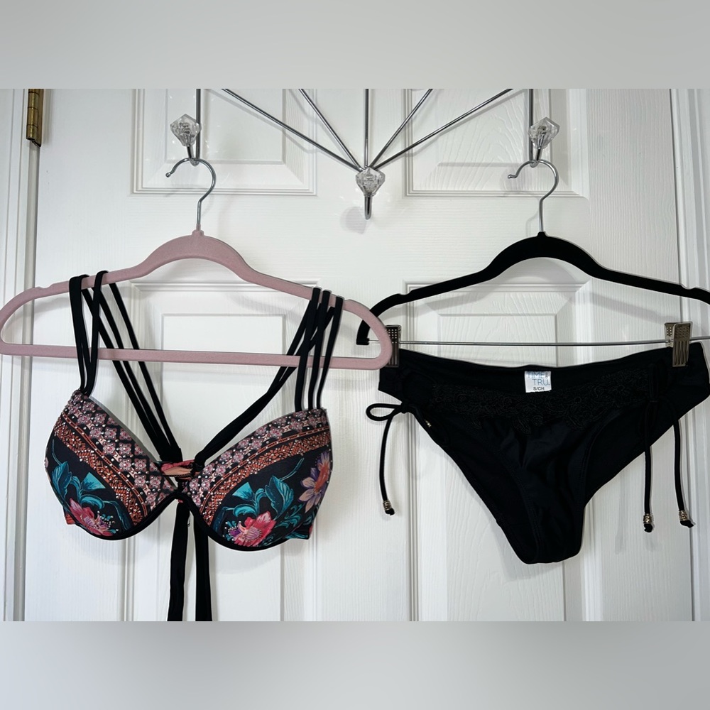 Underwire push up bikini M top S bottom